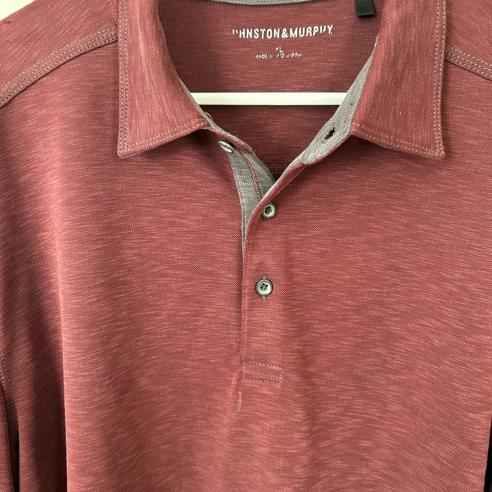 Johnston & Murphy Men's Red Polo Shirt
